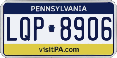 PA license plate LQP8906