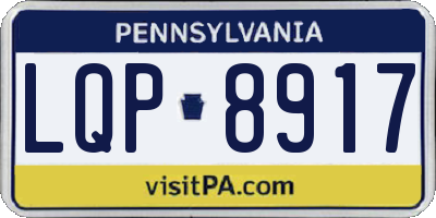 PA license plate LQP8917