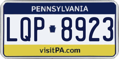 PA license plate LQP8923