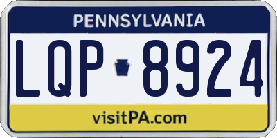 PA license plate LQP8924