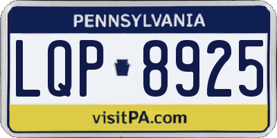 PA license plate LQP8925