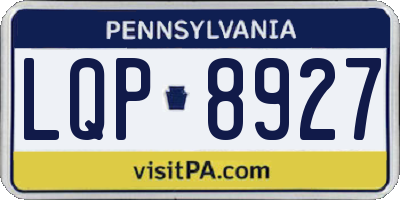 PA license plate LQP8927