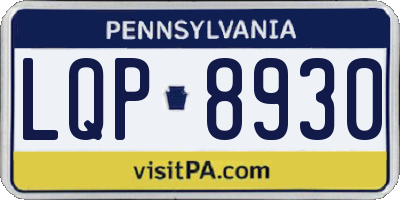 PA license plate LQP8930