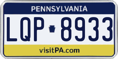 PA license plate LQP8933