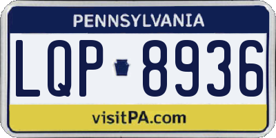 PA license plate LQP8936