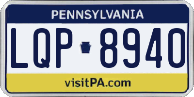 PA license plate LQP8940