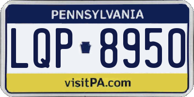 PA license plate LQP8950