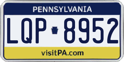 PA license plate LQP8952