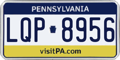 PA license plate LQP8956