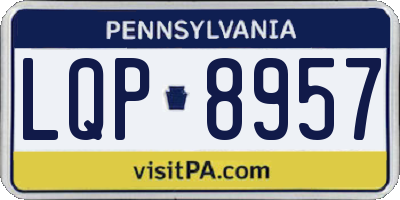 PA license plate LQP8957