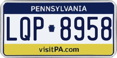 PA license plate LQP8958