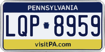 PA license plate LQP8959
