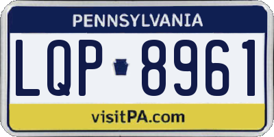 PA license plate LQP8961