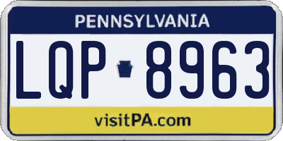 PA license plate LQP8963