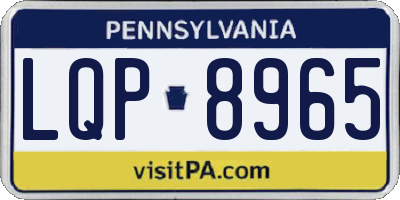 PA license plate LQP8965