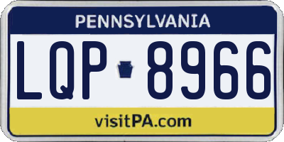 PA license plate LQP8966