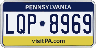 PA license plate LQP8969