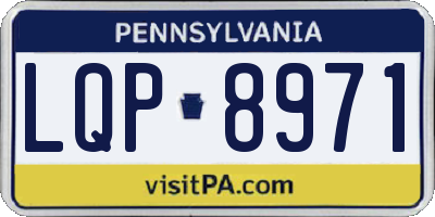 PA license plate LQP8971