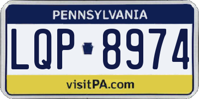 PA license plate LQP8974