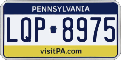 PA license plate LQP8975