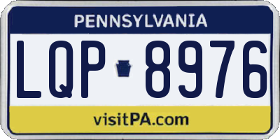 PA license plate LQP8976