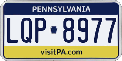 PA license plate LQP8977