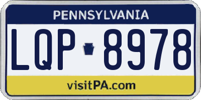 PA license plate LQP8978