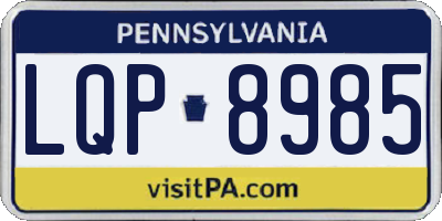 PA license plate LQP8985
