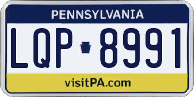 PA license plate LQP8991