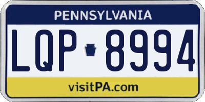 PA license plate LQP8994