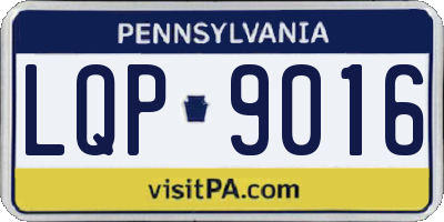 PA license plate LQP9016