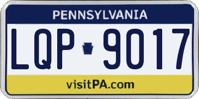 PA license plate LQP9017