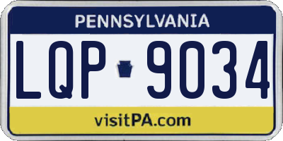 PA license plate LQP9034