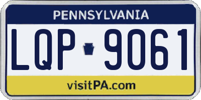 PA license plate LQP9061