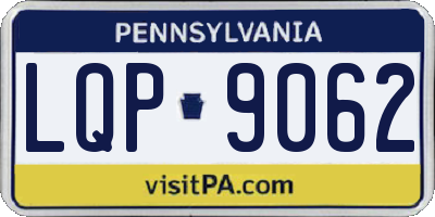 PA license plate LQP9062