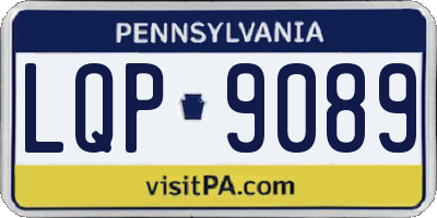 PA license plate LQP9089
