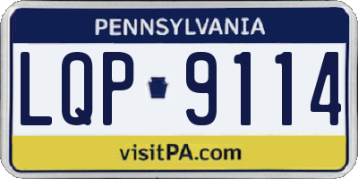 PA license plate LQP9114