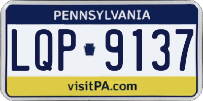 PA license plate LQP9137
