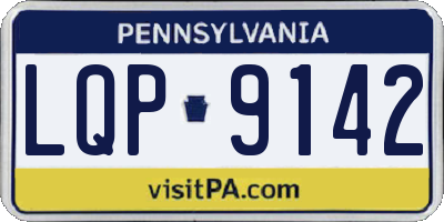 PA license plate LQP9142