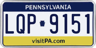 PA license plate LQP9151