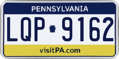 PA license plate LQP9162