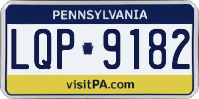 PA license plate LQP9182