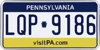 PA license plate LQP9186