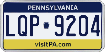 PA license plate LQP9204