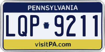 PA license plate LQP9211