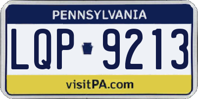 PA license plate LQP9213