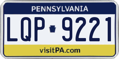 PA license plate LQP9221