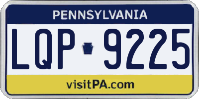 PA license plate LQP9225