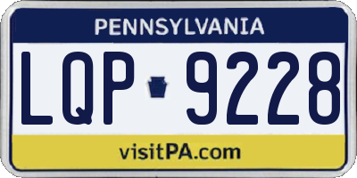 PA license plate LQP9228