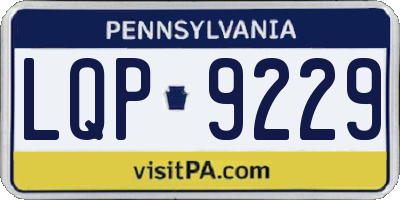 PA license plate LQP9229